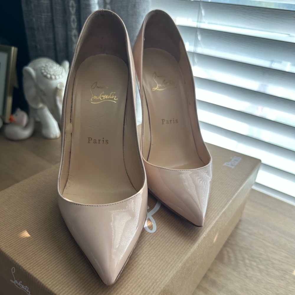 Christian Louboutin Pigalle 100mm Patent Leather Heels Ballerina